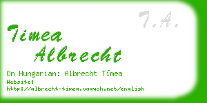 timea albrecht business card