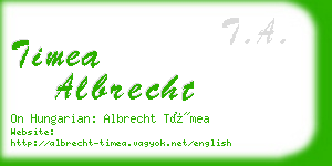 timea albrecht business card